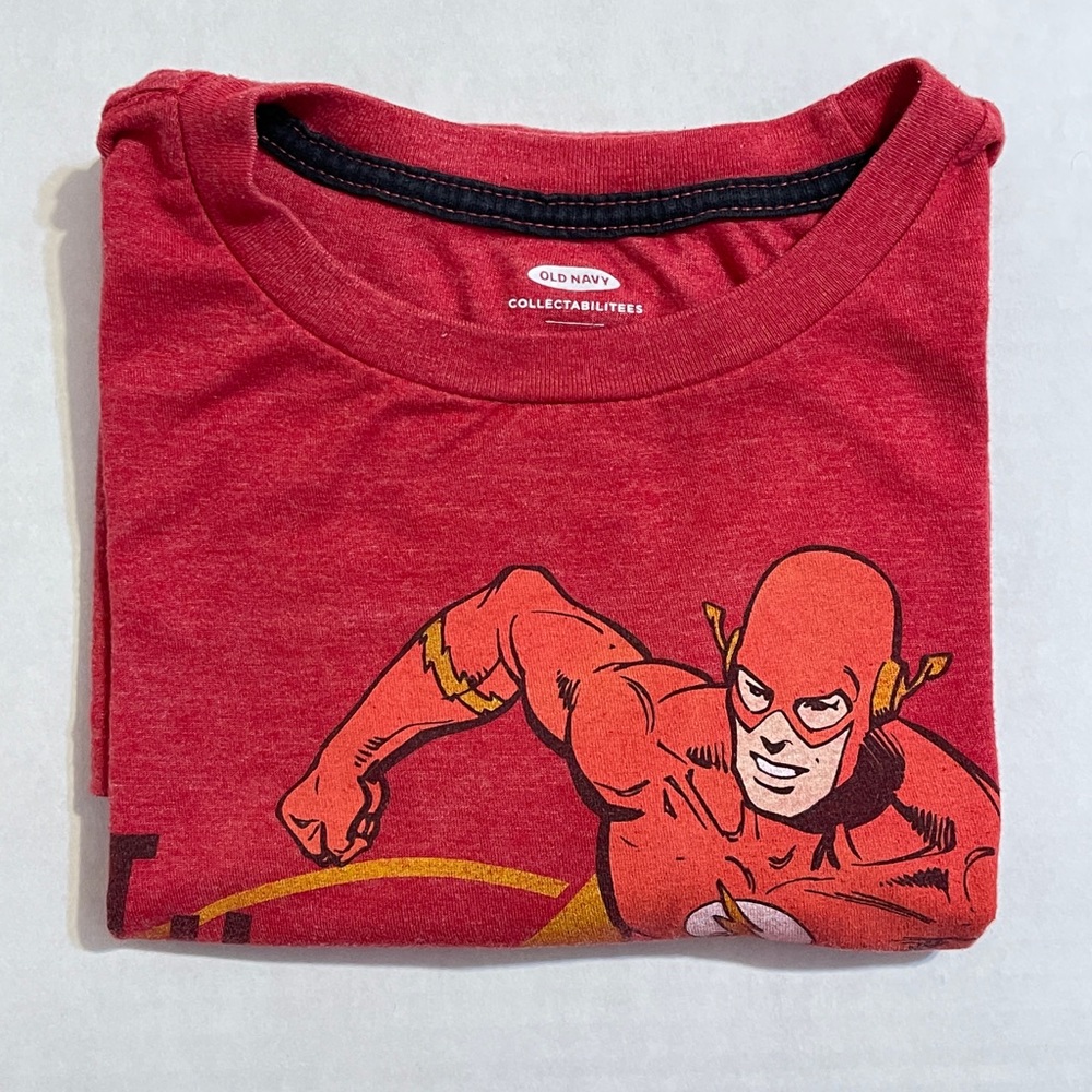 Excellent DC Comics Flash T-shirt Distressed Red Youth Medium - Picture 4 of 10